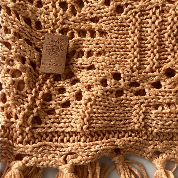 NKN Nekane Orange Zaniah Open Front Midi Kimono Cardigan Fringe Boho Size M/L - Picture 5 of 11